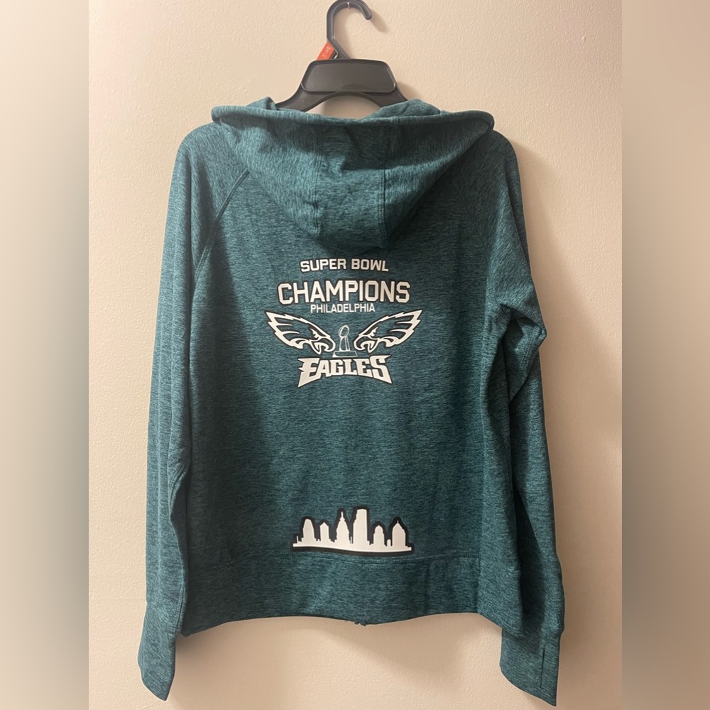 Custom Eagles Super Bowl Zip Up Hoodie